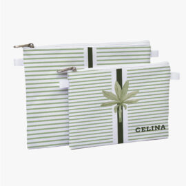 Kit necessaire pasta P e M  -  Palmeira LF Listras