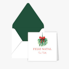 Cartao 10x10 - Natal - Mistletoe