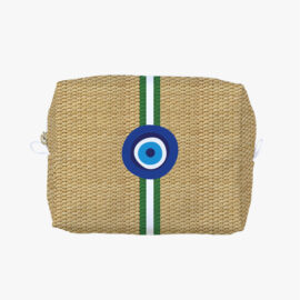 Necessaire Cubo M – Palha com olho grego